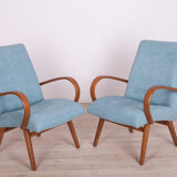 Vintage Model 53 Lounge Chairs by Jaroslav Smidek for TON, 1960s, Set of 2