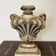 Decorative Element in Carved Wood on a Carrara Marble Base, Baroque I