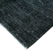 Handwoven oriental overdyed 287 cm x 393 cm black wool rug