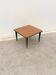 Coffee table in faux leather and glass, 1960.