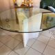 Travertine foot-foot design dining table