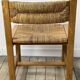 Set of 6 solid elm chairs by maison regain 1970.