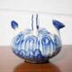 Chevrette pitcher in enamelled terracotta, terracotta gargoulette, folk art pottery, decoration