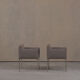 Chaises Ligne Roset en tissu gris, France années 2000, ensemble de 2.
