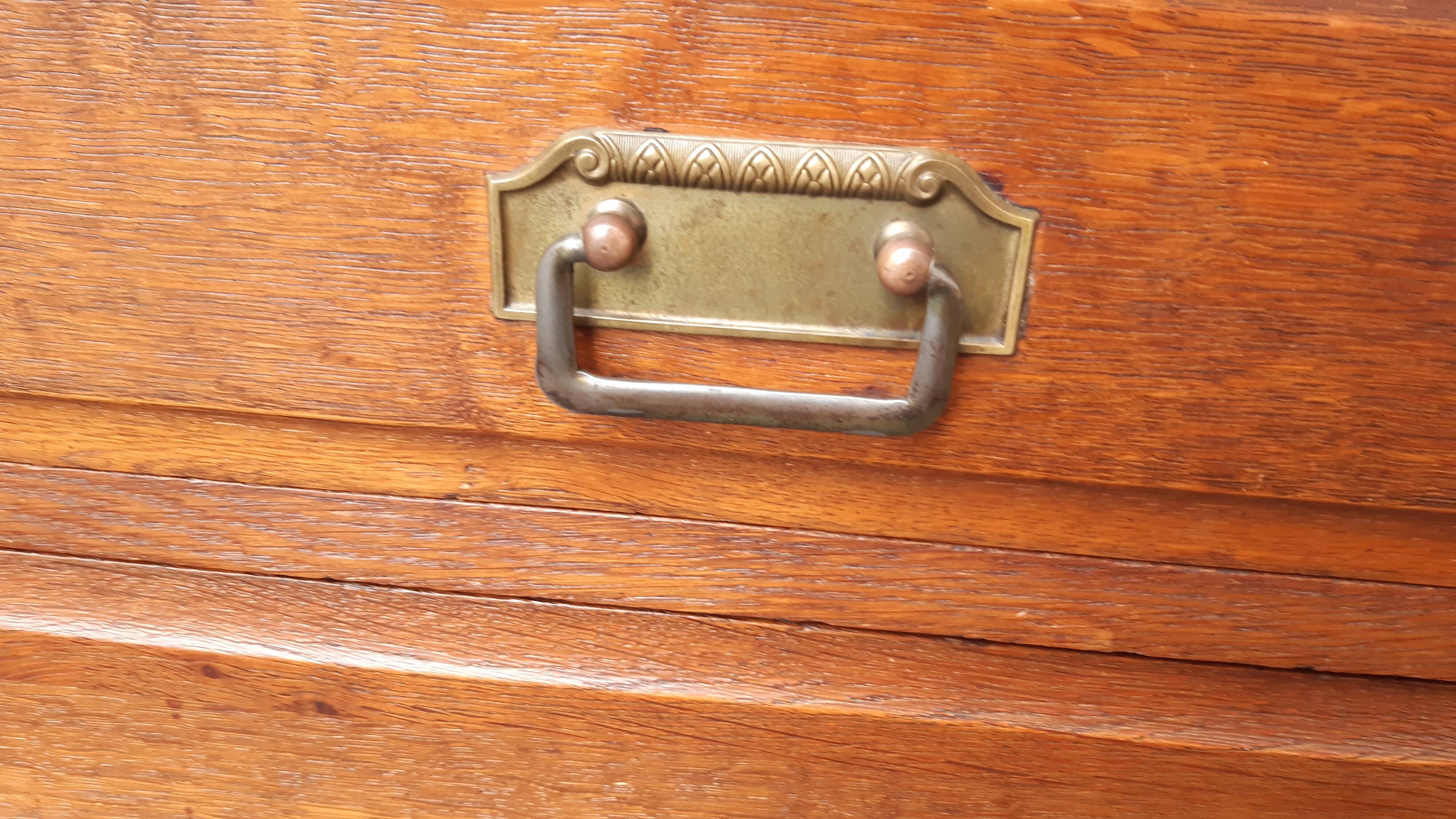 Oak chest of drawers and art deco marble.