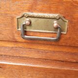 Oak chest of drawers and art deco marble.