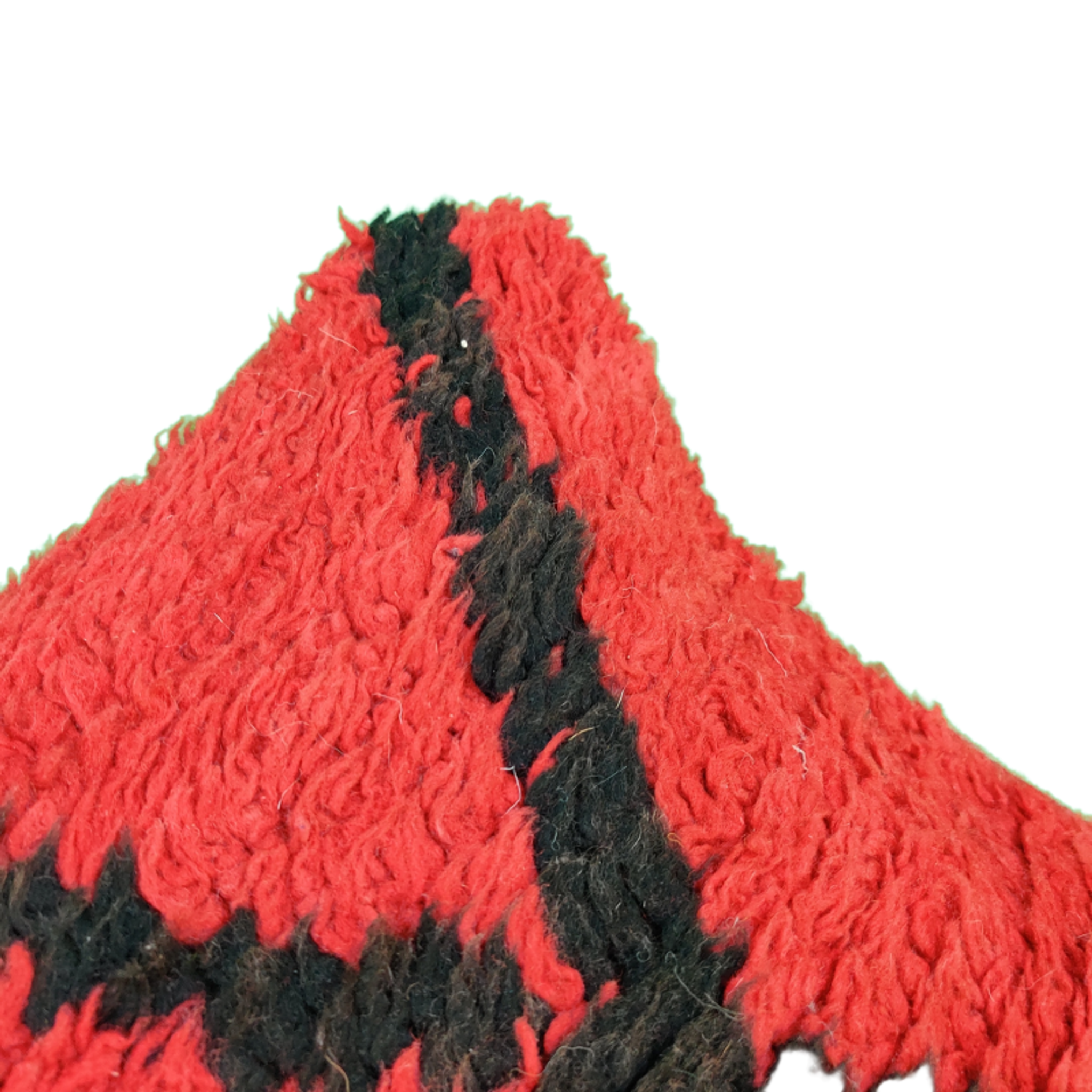 Beni Ouarain Berber cushion in red and black