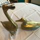 Paire de canards en laiton