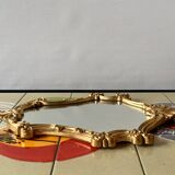 Vintage wall mirror in gold plaster - rococo style