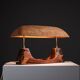 Rare executive desk lamp in solid wood