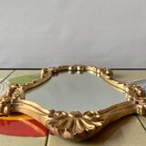 Vintage wall mirror in gold plaster - rococo style