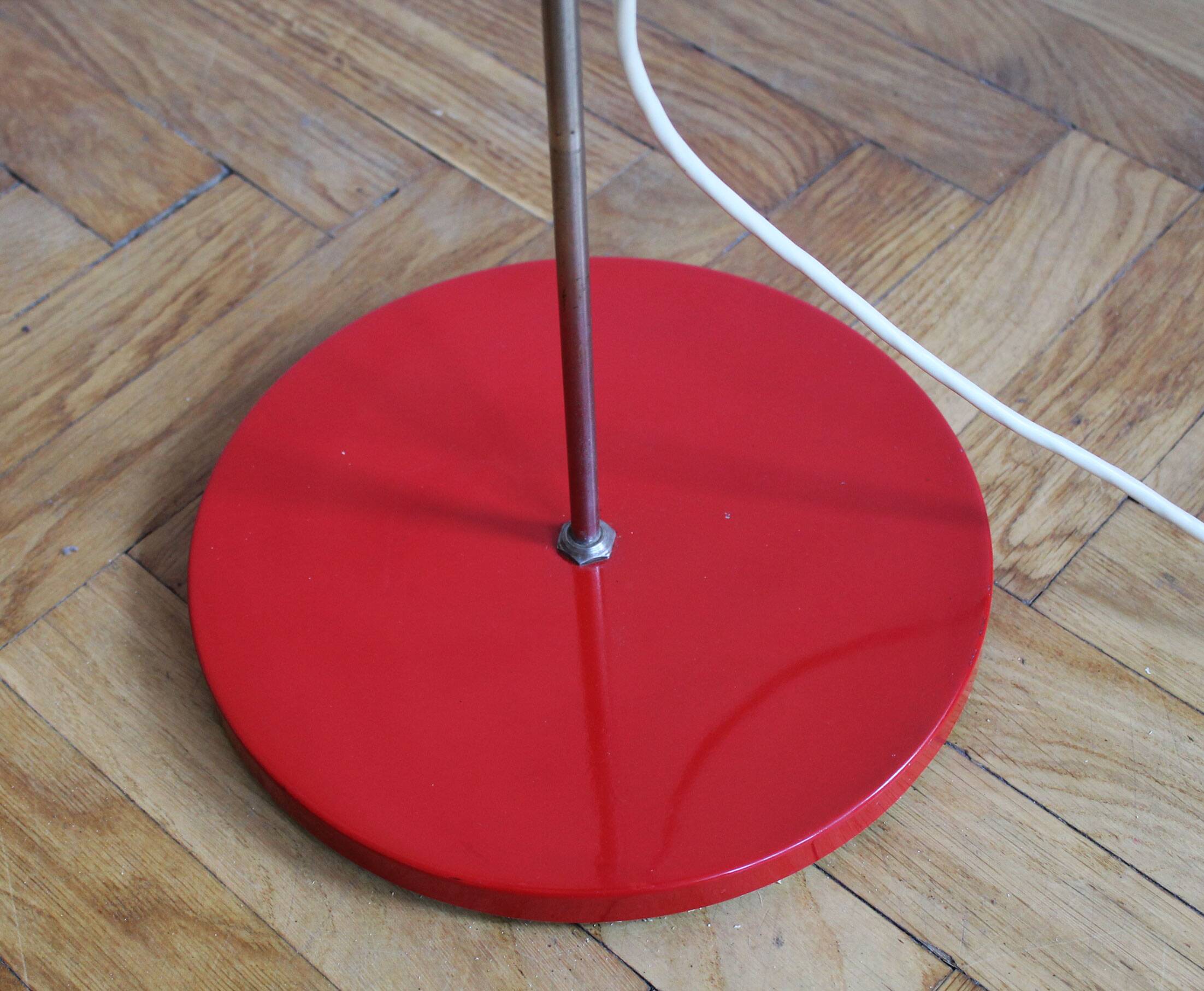 1970's Vintage Red Floor Lamp