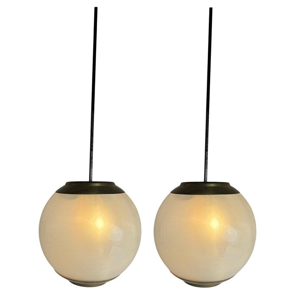 Mid-Century LS2 Pendants attributed to L. Caccia Dominioni for Azucena, 1950s, Set of 2