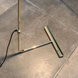 Mid-century floor lamp with counterweight in brass, 1960s