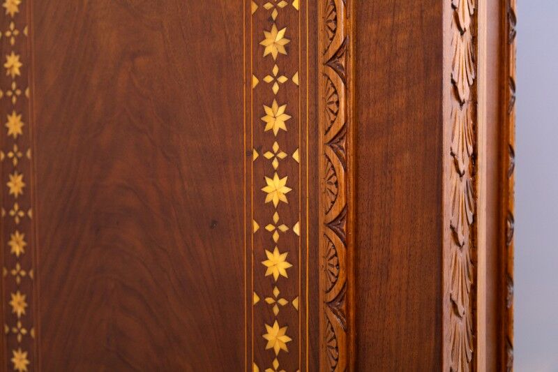 Unique Moorish style bookcase, circa 1870.
