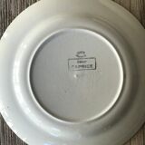 Lot de 6 assiettes blanche motif fleurs Porcelaine de Gien signées
