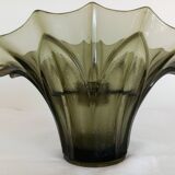 Vase pique flower in molded and pressed glass
