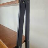 Vintage 1960s Scandinavian teak bookcase with compass legs