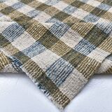 290x190 cm indigo blue mustard kilim carpet, wool made kilim rug.