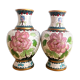 Paire de vases cloisonnés , Chine vers 1900
