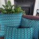 Housse de coussin Kachin bleu et turquoise (RIDA)