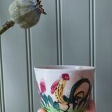 Cup and saucer Creil & Montereau "Rooster"