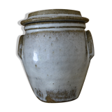 Artisanal beige sandstone pot