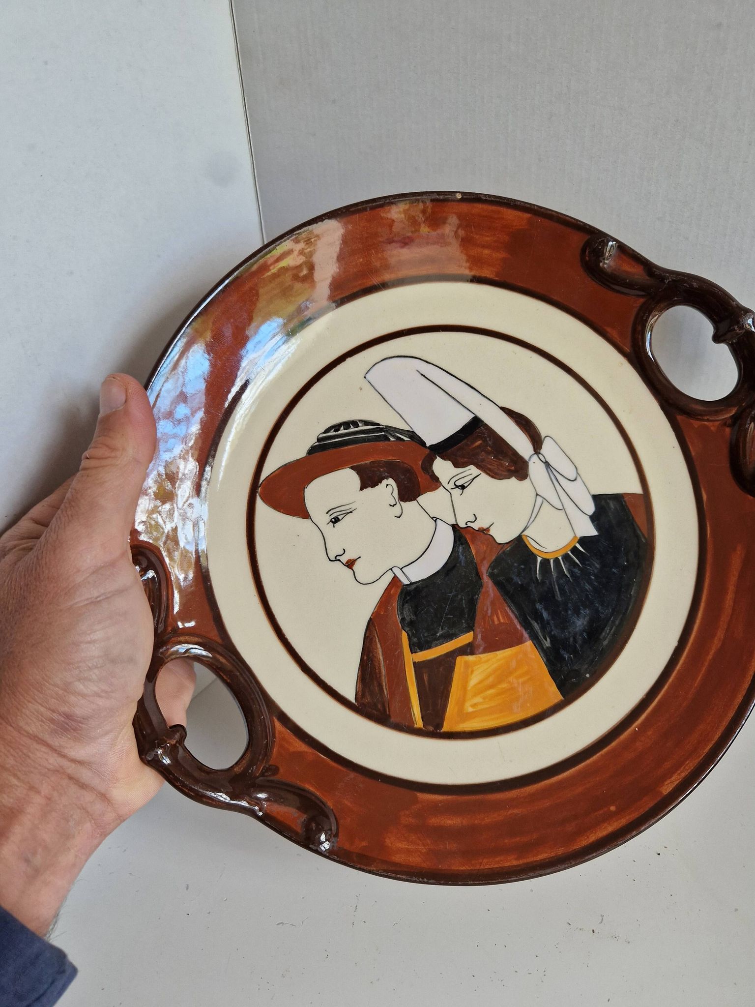 Plat HB Quimper "Couple breton"