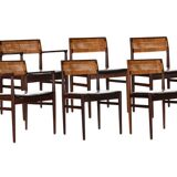 6x Dining Chairs by Erik Wørts 50s in Palisander