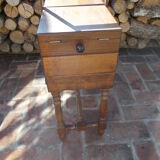Oak sewing cart