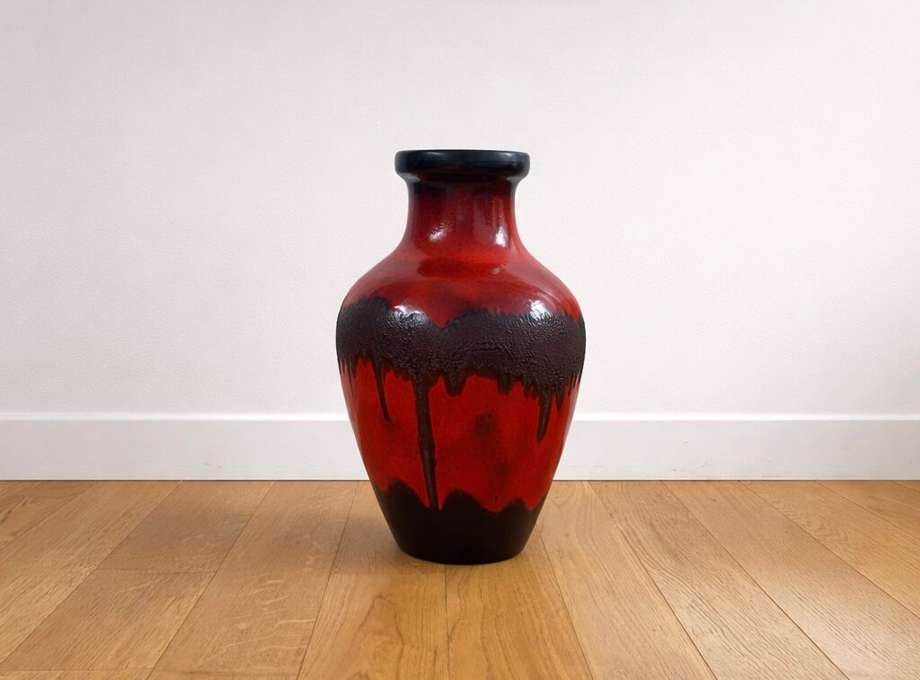 Large Fat Lava vase from West Germany, vintage.