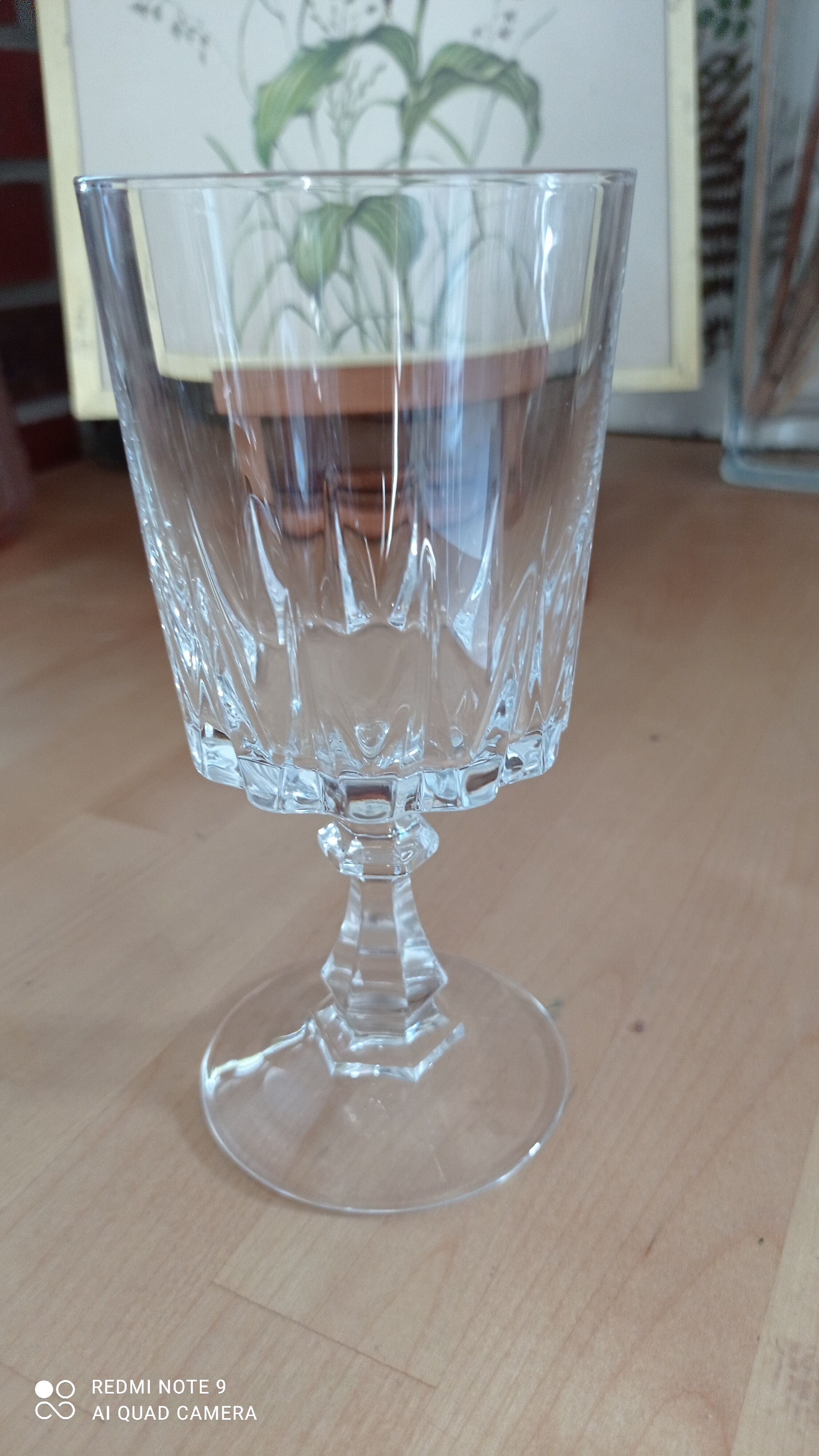 Set of four old foot glasses