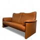 Maralunga Cassina style sofa in tan leather