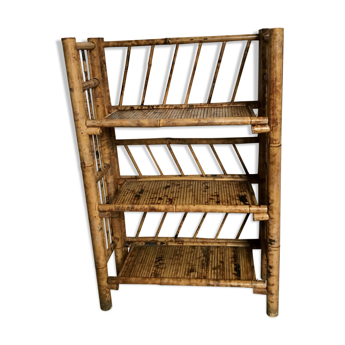 Vintage bamboo shelf 80cm