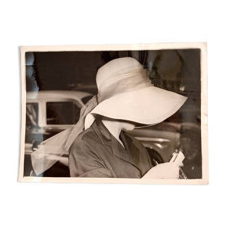 Original photograph "Woman in the hat". Royal Academy of Arts, London, 1961