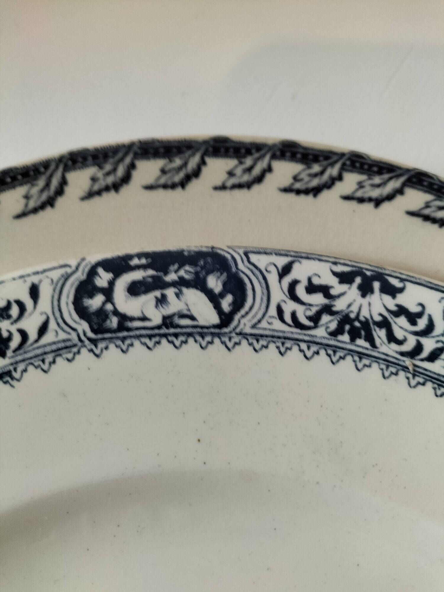 Pair of ironstone plates – Salins François Ier & KG