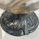 Glass and silver metal decanter around 1900