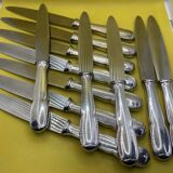 Set of 12 large BOULENGER knives in silver metal