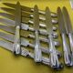 Set of 12 large BOULENGER knives in silver metal