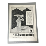 Vintage advertising to frame Indochina rice