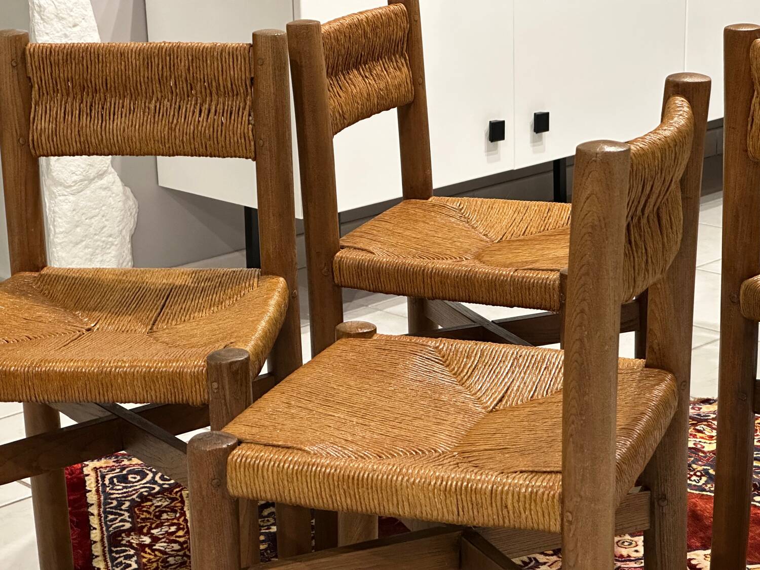 Set of 4 Méribel chairs by Charlotte Perriand 1950