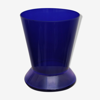 Intense king blue glass vase