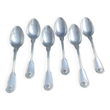 6 Christofle large shell table spoons