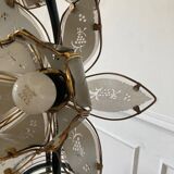 Lotus floor lamp 90s black and gold