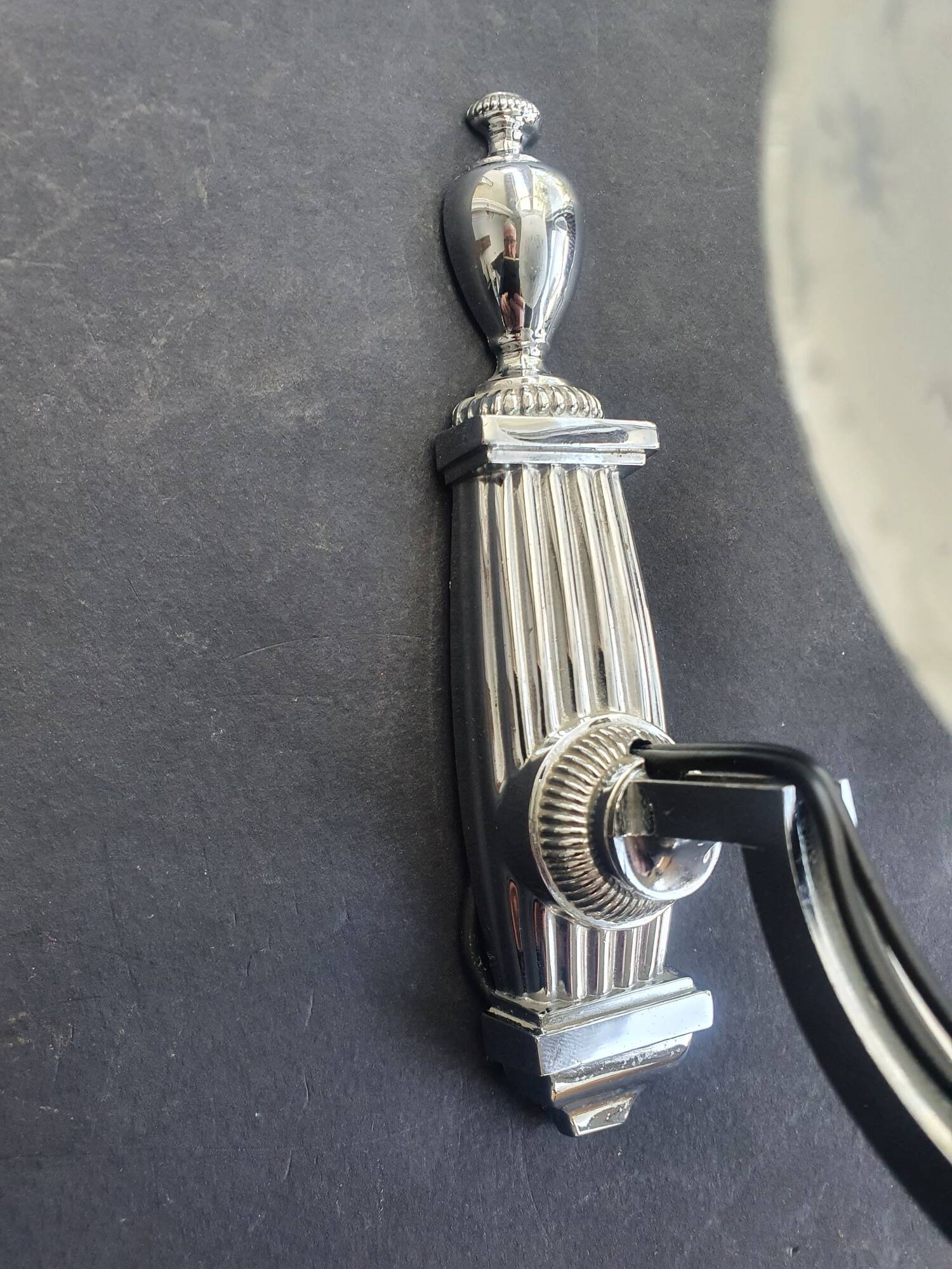 Pair of chrome wall sconces vintage bathroom