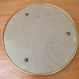 Mirrored tray rimmed with brass