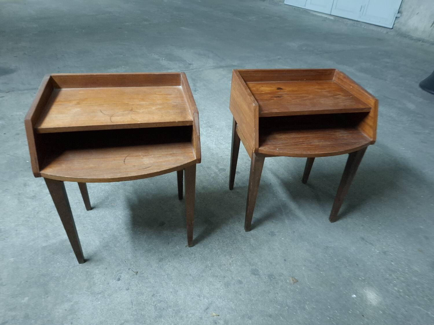 Scandinavian teak bedside table (2 available)