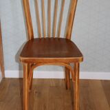 Set of 4 Baumann N°12 medium beech chairs
