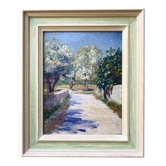 Huile encadrée « paysage provençal «