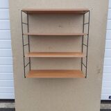 Wall shelf type String Scandinavian style in beech year 70.